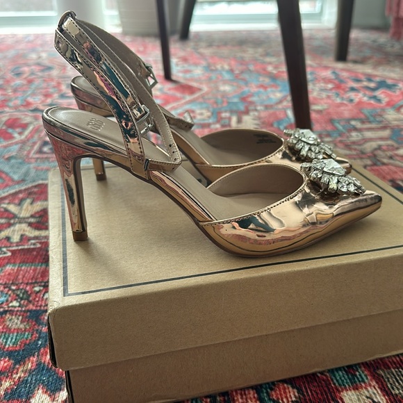 ASOS rose gold pumps w/crystals IN BOX - Picture 2 of 5